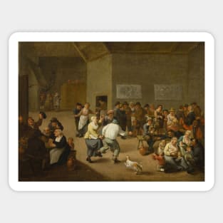 Fun at the Inn by Mattheus van Helmont Sticker